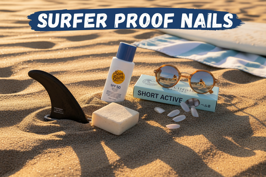 Waterproof press on nails guide for surfers and swimmers - TsukiNails
