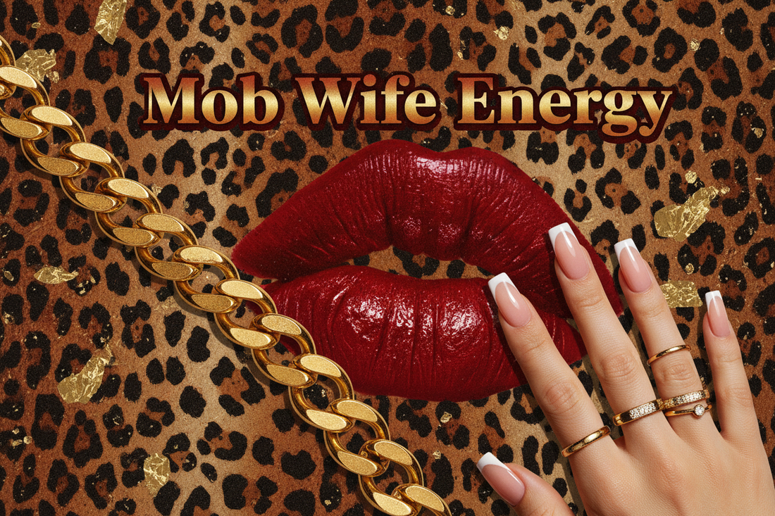 Mob wife aesthetic nail trend guide leopard and french tips - TsukiNails