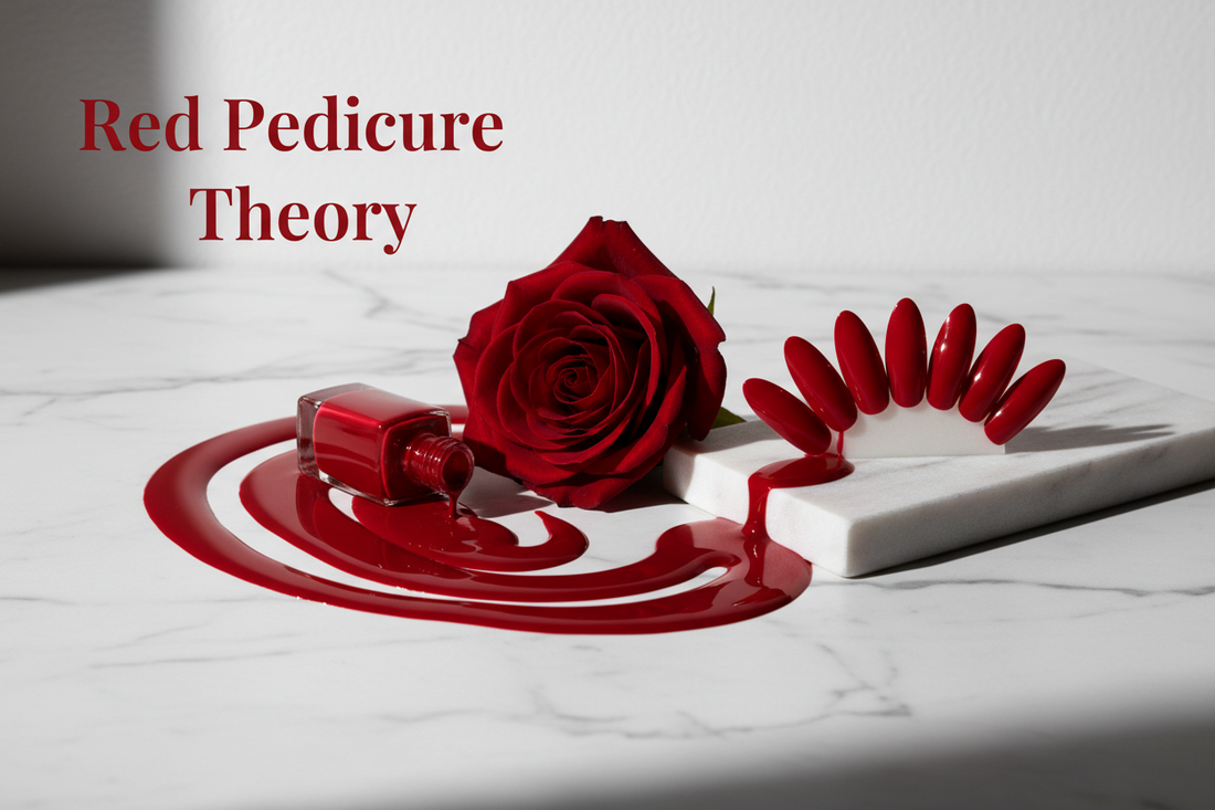 Red pedicure theory viral tiktok trend explained - TsukiNails