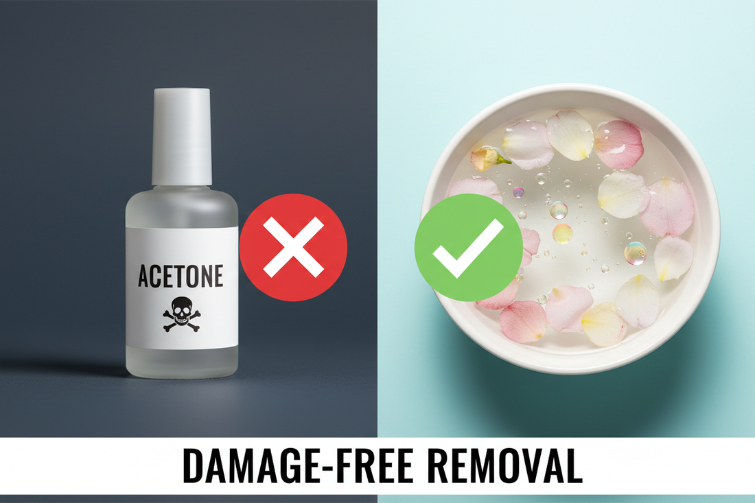 How to remove press on nails naturally without acetone guide - TsukiNails