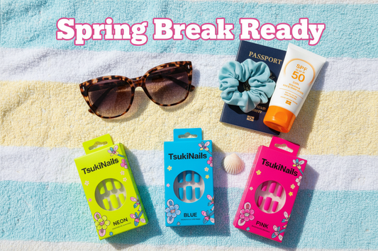 Best spring break press on nail ideas for beach vacation - TsukiNails