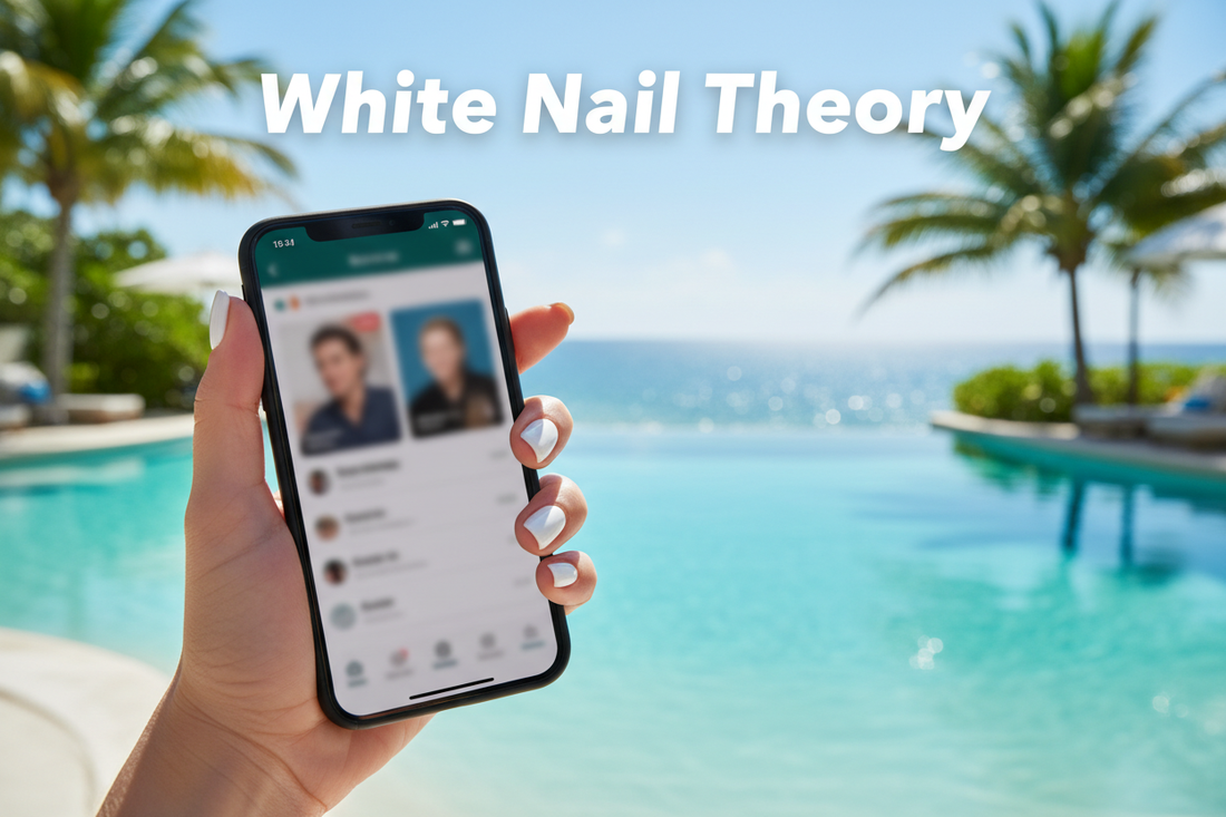 White nail theory tiktok trend meaning single status - TsukiNails