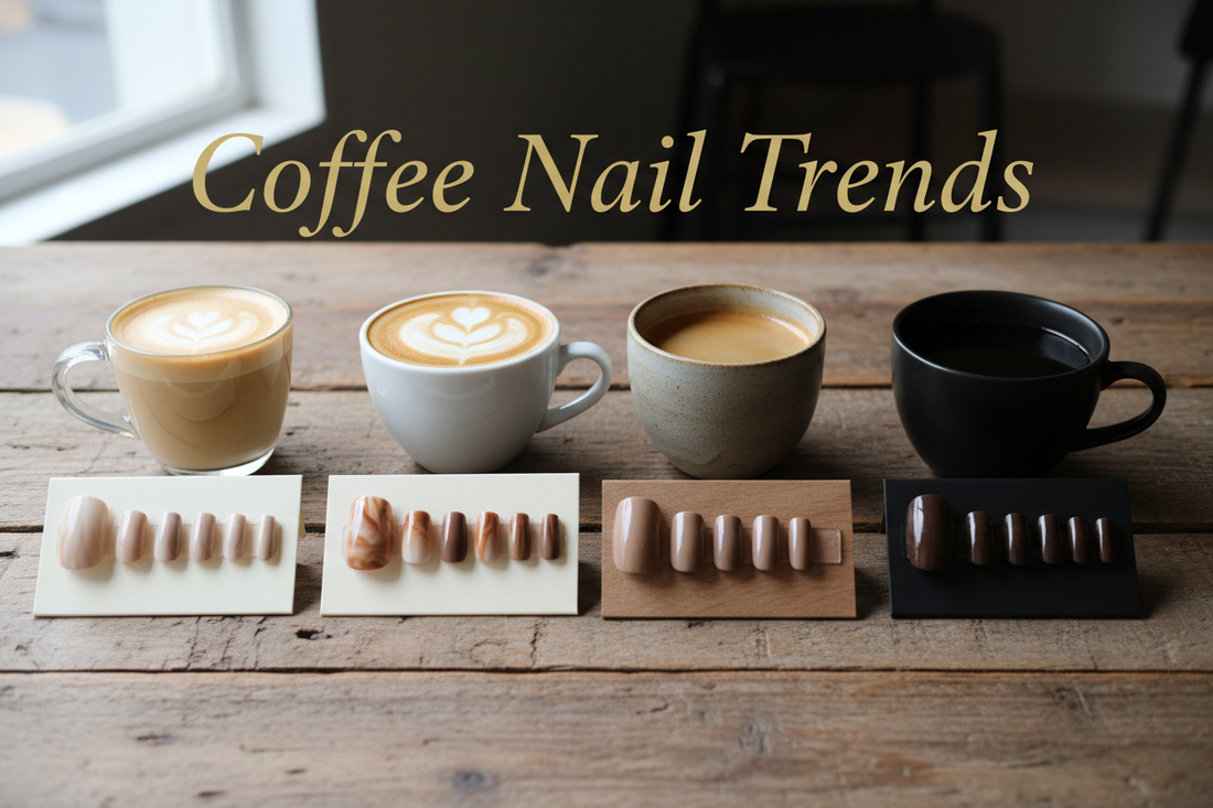 Latte makeup trend for nails coffee colored manicure guide - TsukiNails
