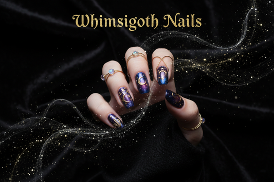 Whimsigoth aesthetic nail trends celestial sun and moon art - TsukiNails