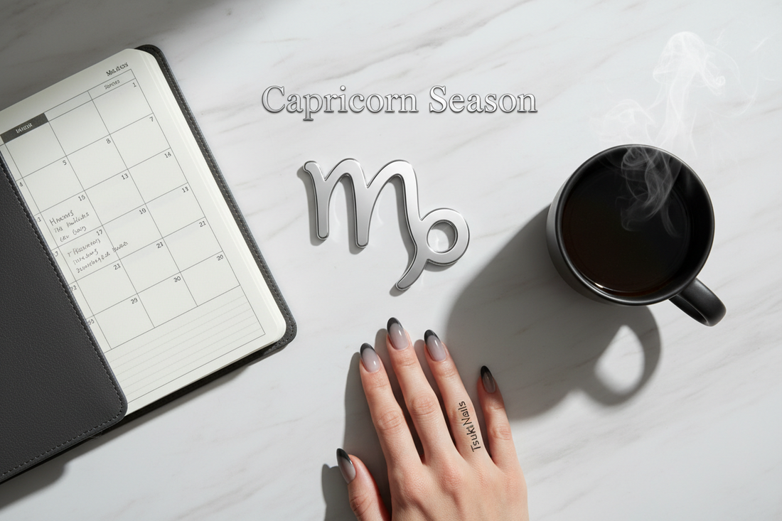 Capricorn season nail trends 2026 earth sign aesthetic - TsukiNails