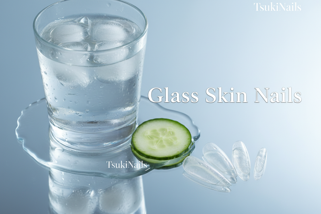 Glass skin nail trend korean beauty guide - TsukiNails