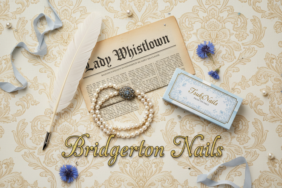 Bridgerton inspired nail trends regency core aesthetic - TsukiNails