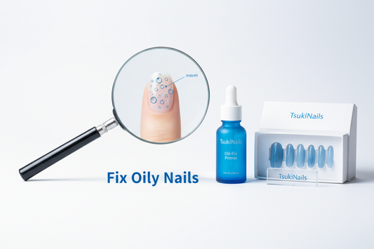 How to make press on nails stick to oily nail beds guide - TsukiNails