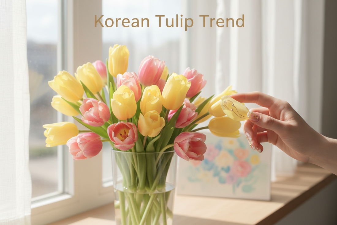 Korean tulip nail art trend spring 2026 guide - TsukiNails