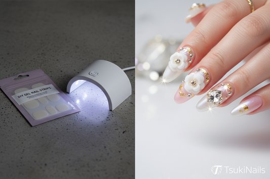 Semi cured gel strips versus press on nails comparison guide - TsukiNails