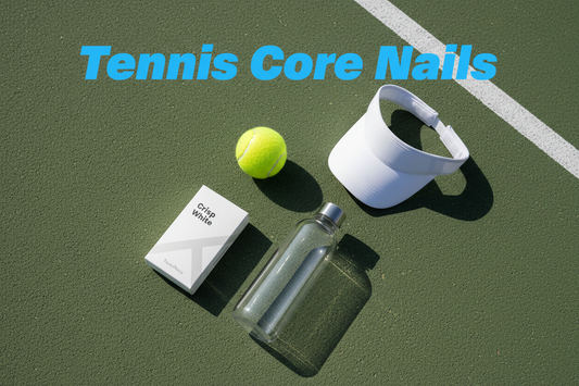 Tennis core aesthetic nail trends for pickleball players - TsukiNails