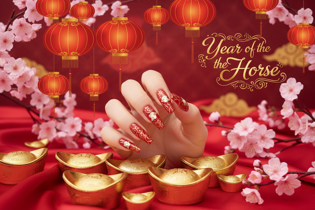 Lunar new year 2026 nail trends year of the horse guide - TsukiNails