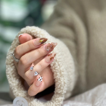 Close-up of the high-shine glossy black finish on the nails.
