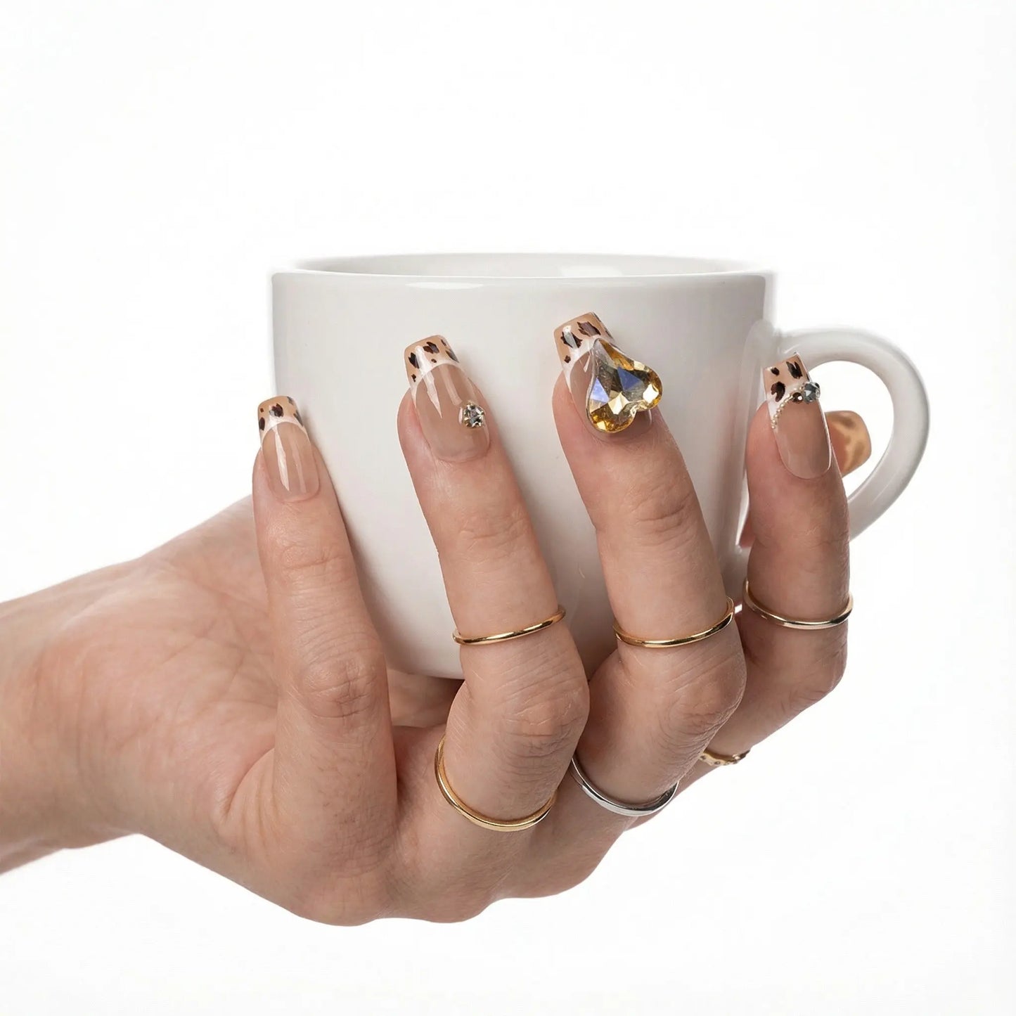 Leopard Lattice Tsuki Nails