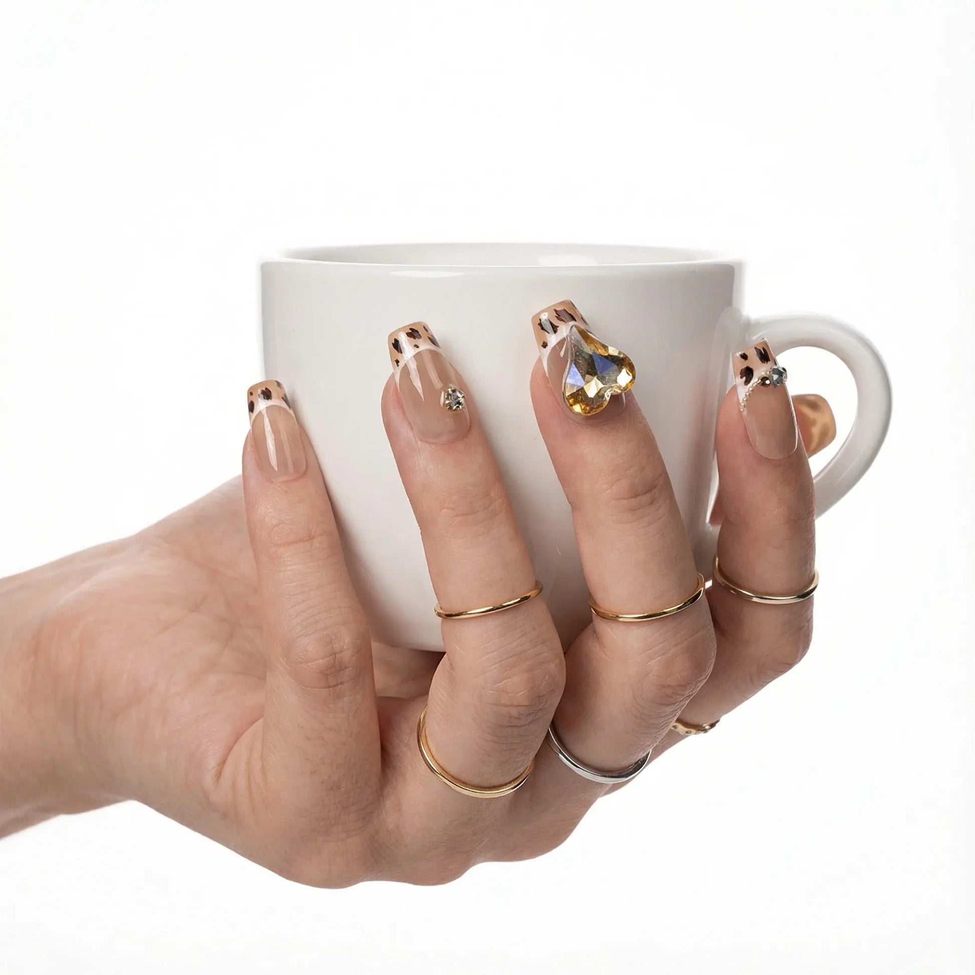 Leopard Lattice Tsuki Nails