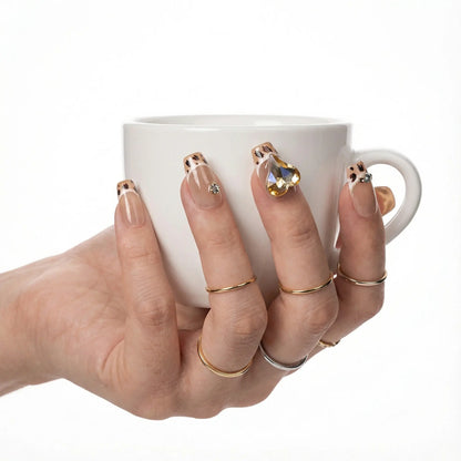 Leopard Lattice Tsuki Nails