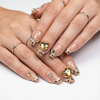 Leopard Lattice Tsuki Nails
