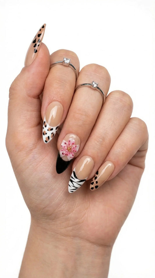 Jungle Cherry Tsuki Nails