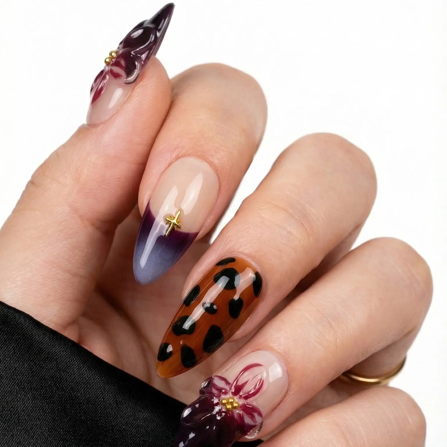 Dark Bloom Tsuki Nails