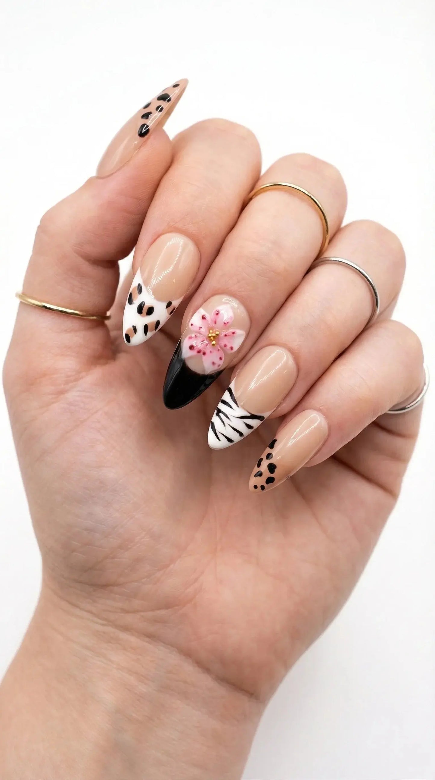 Jungle Cherry Tsuki Nails